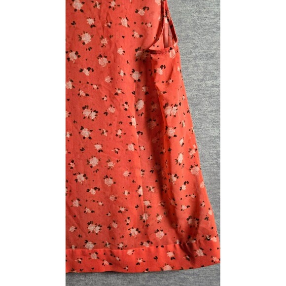 CAbi Women’s 5350 Coral Blossom Sheer Pintuck Floral Sleeveless Blouse Large - Picture 7 of 9